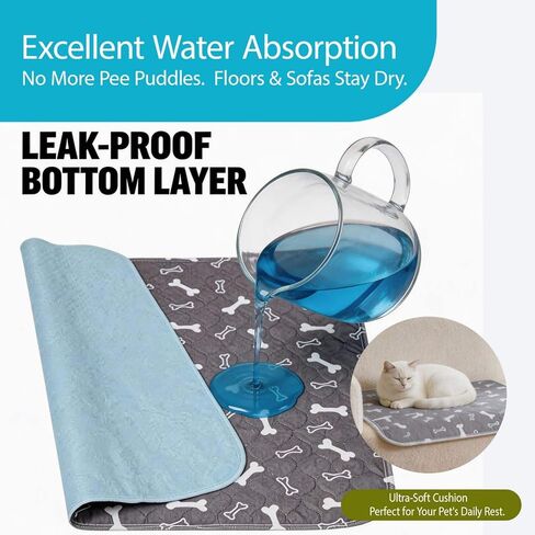 Pheromone Puppy Pads – Reusable, Washable & Leak-Proof Pet Training Pads for Dogs Cats, Anti-Slip, Home Travel (S-15.7"×23.6") in Kuwait