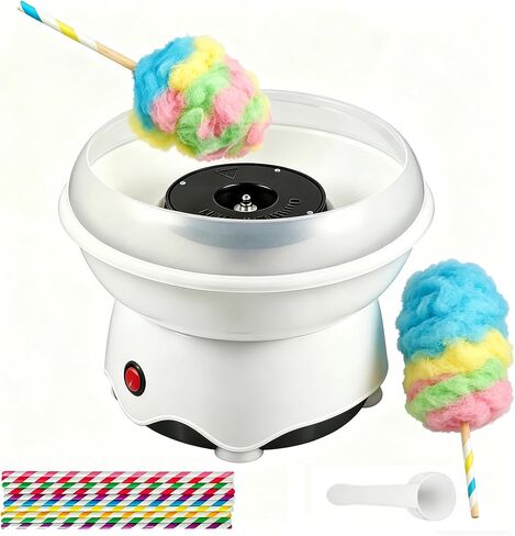 Mini Cotton Candy Machine, Includes Sugar Scoop, Sticks Cotton Candy Maker for Birthday Party, Gifts, Home Uses in Kuwait