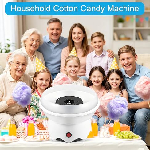 Mini Cotton Candy Machine, Includes Sugar Scoop, Sticks Cotton Candy Maker for Birthday Party, Gifts, Home Uses in Kuwait