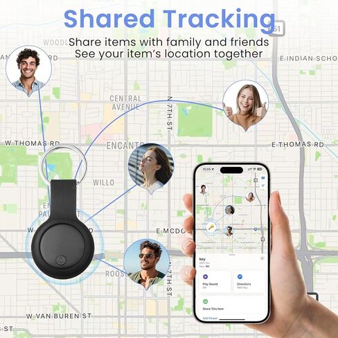 جهاز تعقب GPS غير قابل للاكتشاف للمركبات - تتبع في الوقت الفعلي، بدون رسوم شهرية/بدون بطاقة SIM، يعمل مع iOS Find My | جهاز تحديد المواقع المغناطيسي المخفي الصغير، نحيف للغاية، مقاوم للماء IP68، وقت عمل 365 يومًا in Kuwait