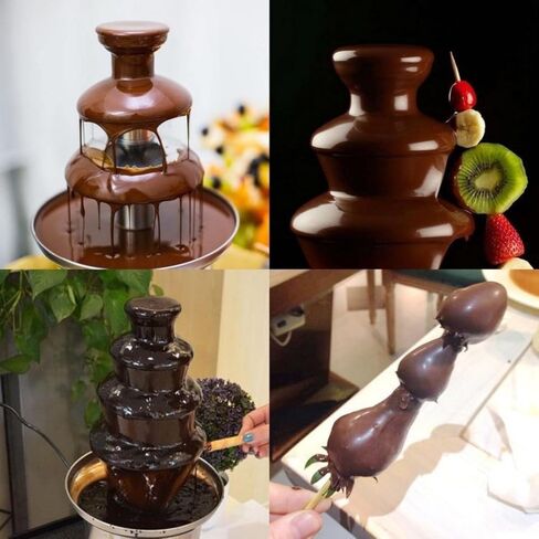 4 Tier Chocolate Fountain for Party, Stainless Steel Electric Chocolate Fondue Fountain Machine for Party in Kuwait