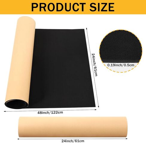 48 x 24 Inch Aquarium Fish Self Leveling Mat 5mm Neoprene Non-Slip Shockproof Fish Tank Pad for Under Tank with Adhesive Shockproof Waterproof with Easy to Cut Edges in Kuwait