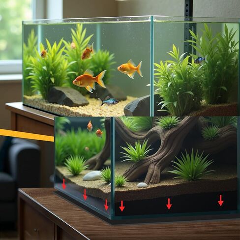48 x 24 Inch Aquarium Fish Self Leveling Mat 5mm Neoprene Non-Slip Shockproof Fish Tank Pad for Under Tank with Adhesive Shockproof Waterproof with Easy to Cut Edges in Kuwait