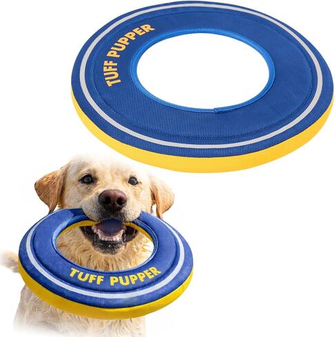 Tuff Pupper Floating Dog Bumper Toy | Fetch Only Not a Chew Toy | Soft Foam Retrieve Trainer | High-Visibility Water & Snow Play | Gentle on Teeth | Lightweight Durable Outdoor Training Dummy in Kuwait