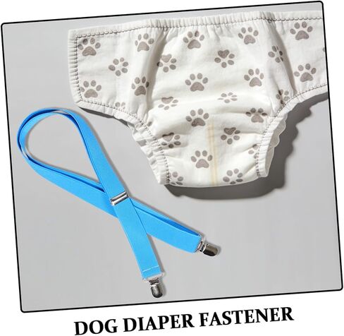 Homoyoyo 5pcs Adjustable Dog Diaper Holder Suspender Belt, Reusable Stretchy Pet Diaper Retainer Strap for Small Medium Large Dogs, and Female Puppy for Incontinence and Housebreaking in Kuwait