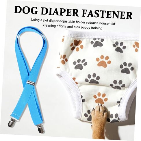 Homoyoyo 5pcs Adjustable Dog Diaper Holder Suspender Belt, Reusable Stretchy Pet Diaper Retainer Strap for Small Medium Large Dogs, and Female Puppy for Incontinence and Housebreaking in Kuwait