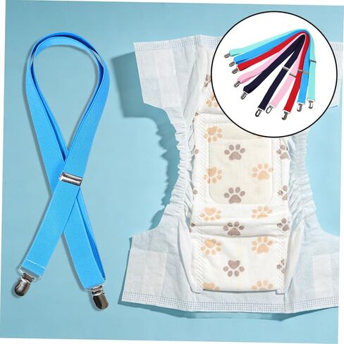 ibasenice 5pcs حزام حفاضات الحيوانات الأليفة قابل للتعديل والكلاب الإناث، صغيرة إلى كبيرة الحجم جرو دعم لسلس البول وإقتحام المنزل in Kuwait