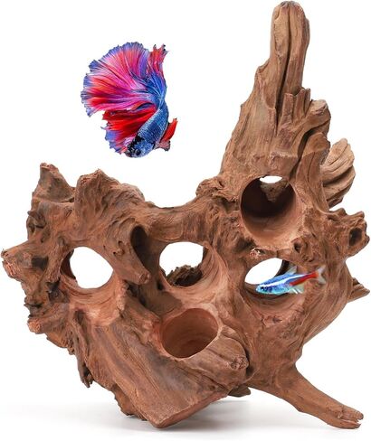 Driftwood for Aquarium Natural Aquarium Wood for Aquascaping Fish Tank Decorations Reptile Tank Decor (Porous Natural Driftwood 11-15“) in Kuwait