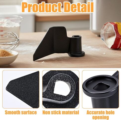 Universal Bread Maker Blade Mixing Paddle Stainless Steel Non Stick Bread Machine Paddle Lightweight Kneading Blade Replacement For Most Bread Machines (Black) in Kuwait