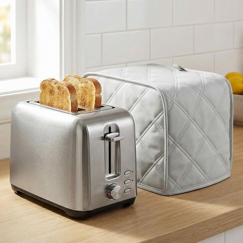 1-Pack 2 slice Toaster Cover, Polyester Fabric Quilted Two Slice Toaster Appliance Dust-proof Cover For Kitchen Small Appliance Dust and Fingerprint Protection in Kuwait