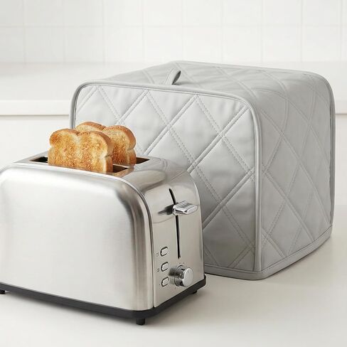 1-Pack 2 slice Toaster Cover, Polyester Fabric Quilted Two Slice Toaster Appliance Dust-proof Cover For Kitchen Small Appliance Dust and Fingerprint Protection in Kuwait