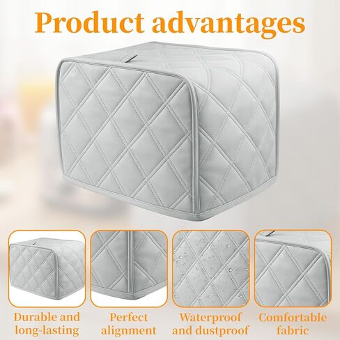1-Pack 2 slice Toaster Cover, Polyester Fabric Quilted Two Slice Toaster Appliance Dust-proof Cover For Kitchen Small Appliance Dust and Fingerprint Protection in Kuwait