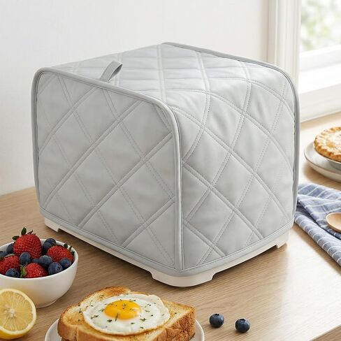 1-Pack 2 slice Toaster Cover, Polyester Fabric Quilted Two Slice Toaster Appliance Dust-proof Cover For Kitchen Small Appliance Dust and Fingerprint Protection in Kuwait