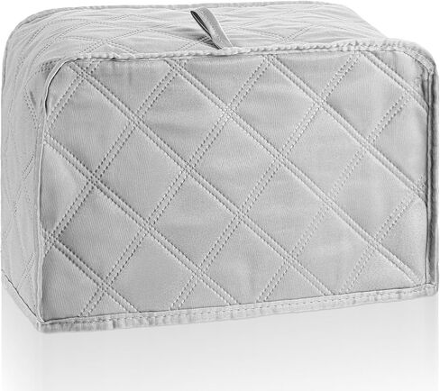 2 Slice Toaster Cover, Quilted Toaster Dust Cover with Perfect Fit for Most Models, Breathable Polyester Fabric, Easy to Clean (Gray, 1 Pack) in Kuwait
