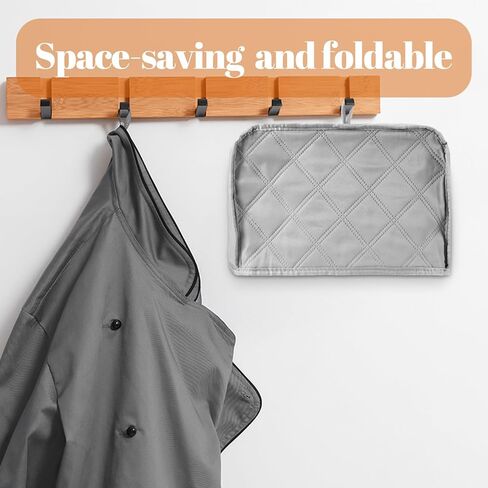 2 Slice Toaster Cover, Quilted Toaster Dust Cover with Perfect Fit for Most Models, Breathable Polyester Fabric, Easy to Clean (Gray, 1 Pack) in Kuwait
