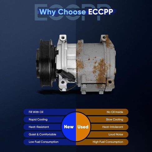 ضاغط مكيف الهواء ECCPP مع قابض 2000 مناسب لضاغط التيار المتردد كرايسلر فوييجر 2.4L CO 22026C in Saudi Arabia