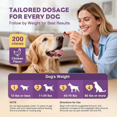 Probiotics for Dogs 200pcs Dog Probiotics for Digestive Health Digestive Enzymes and Prebiotic, Probiotic Chews for Dogs Support Gut Health, Relieve Diarrhea, Itchy Skin, Enhance Immunity in Saudi Arabia