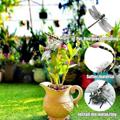 4PCS Dragonfly Clip, 3D Fake Dragonfly Clips to Keep B ugs Away,Artificial Dragon Fly for Deer and Horse,Fly Scare Devices for Indoor Outdoor in Kuwait