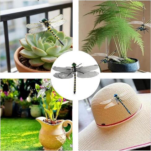 4PCS Dragonfly Clip, 3D Fake Dragonfly Clips to Keep B ugs Away,Artificial Dragon Fly for Deer and Horse,Fly Scare Devices for Indoor Outdoor in Kuwait