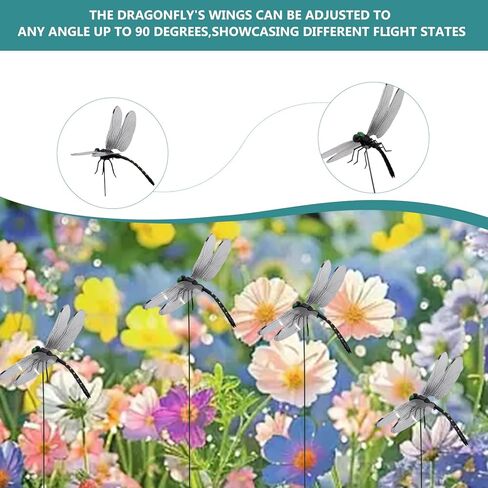 6 Pack Dragonfly Hat Clip -Realistic Fake Dragonfly Repelling Products-Essential companions for travel and outdoor activities in Kuwait