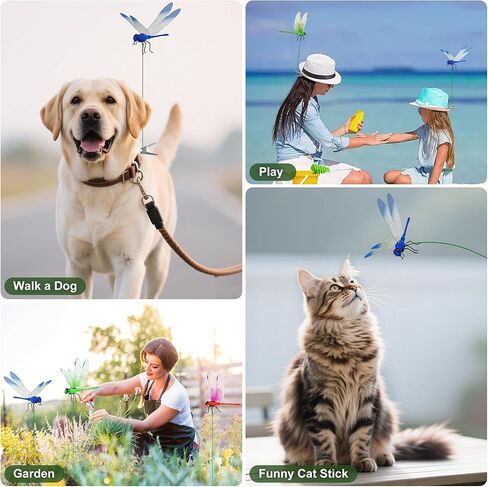3 PCS Dragon Fly Clips for Bugs Repellent, Dragonfly Clips to Keep Bugs Away,Dragonfly Clip Bug Repellent for Garden Stakes Decor Yard Ornaments for Hat & Horse, Fly Scare Devices for Indoor Outdoor in Kuwait