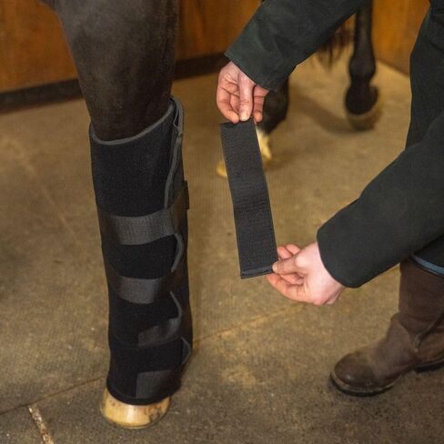 حذاء ثلج شنايدرز نيوبرين كامل الساق | علاج برد الحصان من الركبة إلى Fetlock | 5 ملم نيوبرين | ستة جيوب ثلجية | مقاس آمن قابل للتعديل | صنع في الولايات المتحدة الأمريكية | اللون أسود in Kuwait