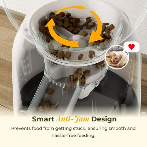 ARENTI Automatic Cat Feeder and Water Dispenser with Camera, 2K Adjustable View & Invisible Privacy Mode, 4.5L Cat Food Dispenser Fountain Combo, 5G/2.4G WiFi, 2-Way Audio, AI Alerts, Battery Backup in Kuwait