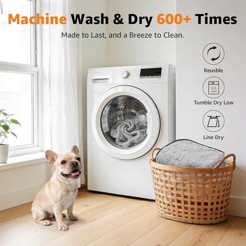 LOOBANI 2 Packs Extra Large Washable Pee Pads for Dogs 48"x48", Non-Slip Reusable Dog Mat, Super Absorbent Whelping Pads, Leak-Proof Dog Playpen Mat for Floor, Bed, Incontinence, Housebreak,Gray in Kuwait
