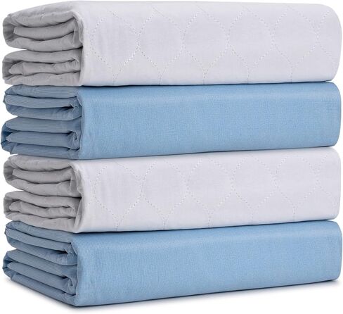 Washable Incontinence Bed Pads (72" x 36") for Adults, Kids, Dogs Waterproof and Machine Washable Large Sheet Protector with 10 Cup Absorbency in Kuwait