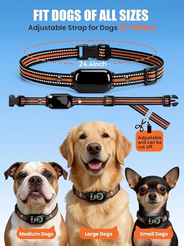 2-in-1 Dog Bark & Shock Collar, Dog Training Collar with 4 Training Modes Beep/Vibration/Shock/no Shock, 3300FT Remote, IPX7 Waterproof E Collars with AI Anti Barking for Small Medium Large Dog in Kuwait