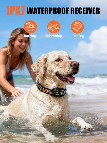 2-in-1 Dog Bark & Shock Collar, Dog Training Collar with 4 Training Modes Beep/Vibration/Shock/no Shock, 3300FT Remote, IPX7 Waterproof E Collars with AI Anti Barking for Small Medium Large Dog in Kuwait