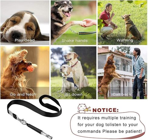 Dog Whistle - Stop Barking Neighbors Dog, Ultra-Wide Frequency Ultrasonic Silent Dog Whistle for Dog, 2 Pack Professional Recall Dog Training Whistles in Kuwait