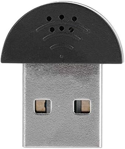 Ciglow USB 2.0 Mini Microphone, Portable USB Mini Studio Speech Microphone Recording Audio MIC Adapter for Laptop, Desktop.(Black) in Saudi Arabia