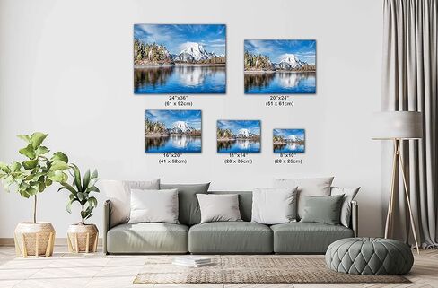 Oxbow Bend Reflection، جراند تيتون، جاكسون هول، وايومنغ - طباعة/قماش/أكريليك/معدن in Kuwait