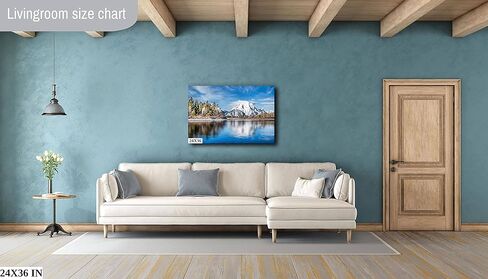 Oxbow Bend Reflection، جراند تيتون، جاكسون هول، وايومنغ - طباعة/قماش/أكريليك/معدن in Kuwait