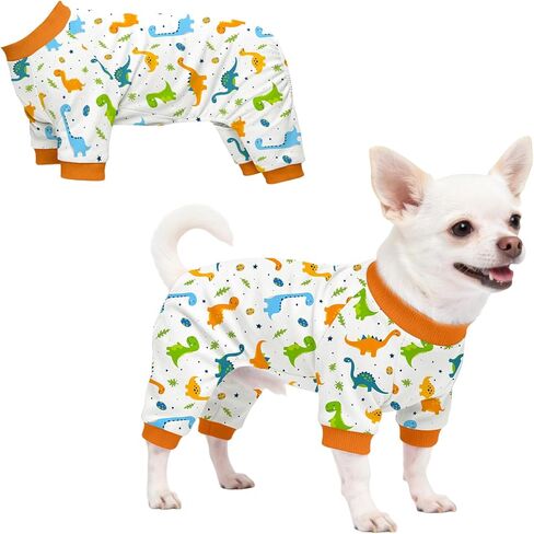 بيجامة للكلاب الصغيرة والمتوسطة الحجم، بدلة شفاء للكلاب Pjs Dog Onesie، بيجامة جرو ناعمة قابلة للتنفس، الحيوانات الأليفة للربيع والصيف، قابلة للتمدد للأولاد والبنات - أقواس وردية in Kuwait
