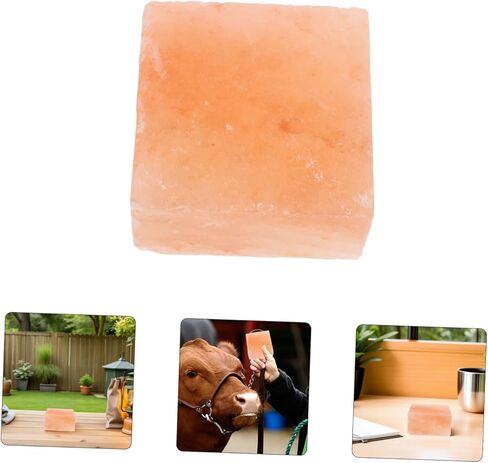 Toddmomy Himalayan Salt Block for Livestock 10x10x5cm Nutrient-Rich Mineral Lick Salt Brick for Cattle Sheep Horses Deer Feed Farm Animal Health in Saudi Arabia