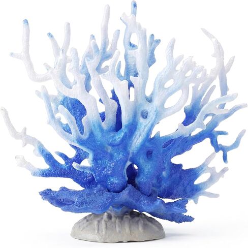 Fish Tank Fake Coral, Artificial Aquarium Coral Ornament, Aquarium Decor Plastic Plant Small, Multi-Purpose Simulation Water Grass, Faux Aquariums Ornament, Blue in Kuwait