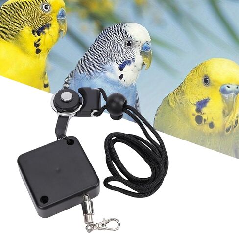 Retractable Bird Leash for Outdoor Flight Training, Anti Bite Stainless Steel Parrot Flying Rope with 3 Sizes of Soft Foot Rings, Adjustable Bird Tether & Harness for Parakeets in Kuwait