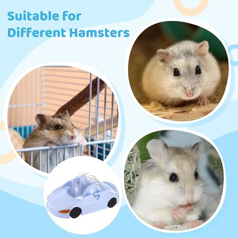 Hamster Exercise Ball Sports Car, Hamster Car with Detachable Transparent Ball, 3 Modes Funny Exercise Wheel, Small Exercise Ball for Dwarf Small Pet (Blue) in Saudi Arabia