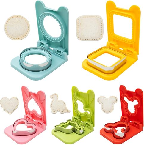 Uncrustable Sandwich Cutter Maker - Sandwich cutters for kids lunch accessories - Five shapes Crustless Sandwich sealer, Uncrustables Sandwich Maker for toddler Lunchbox and Breakfast in Saudi Arabia