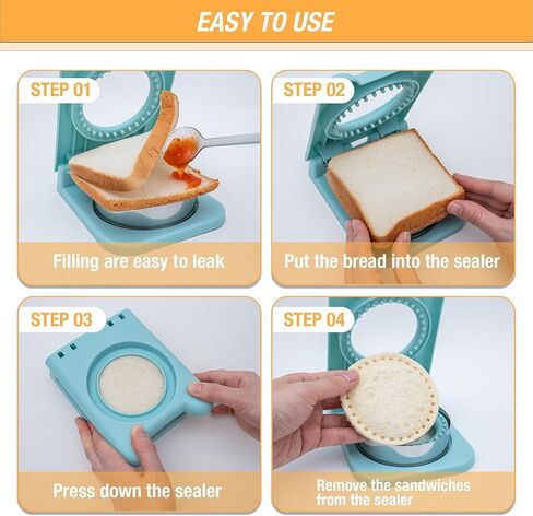 Uncrustable Sandwich Cutter Maker - Sandwich cutters for kids lunch accessories - Five shapes Crustless Sandwich sealer, Uncrustables Sandwich Maker for toddler Lunchbox and Breakfast in Saudi Arabia