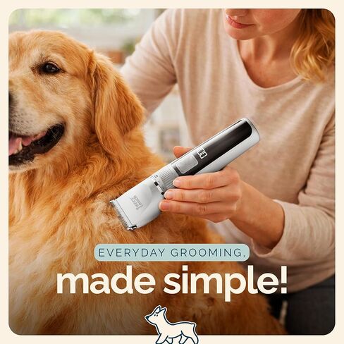 Dog Grooming Kit - 2 Power Modes Quiet & Strong, Cordless Dog Clippers for Grooming & Dogs Hair Trimmer for Groomings, Ceramic Blades, 6 Guide Combs, Rechargeable Trimmer for Cats and Pets in Kuwait