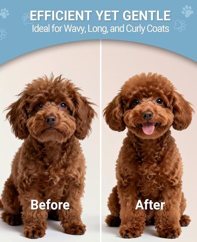 Dematting Comb for Dogs, Dematting Tool for Dogs & Cats - Serrated Matted Hair Removal Brush - Easily Remove Knots, Mats and Tangles - Designed for Wavy & Curly Coats in Kuwait
