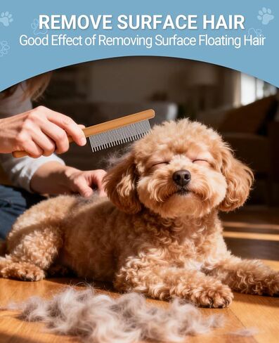 Dematting Comb for Dogs, Dematting Tool for Dogs & Cats - Serrated Matted Hair Removal Brush - Easily Remove Knots, Mats and Tangles - Designed for Wavy & Curly Coats in Kuwait