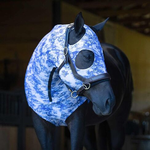 Jeffers Expression Lycra Horse Hood, Oversize – Stretchy Spandex Mane Cover for Pre Show Prep, Grooming, or Stable Use – Safe, Comfy Protection from Dust – Pairs w/Blanket & Boots - Bloomin' Toolin in Kuwait