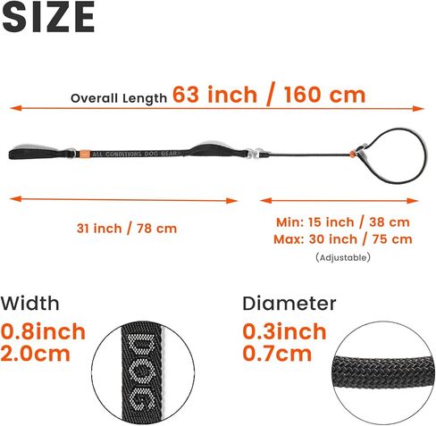 HowGo Slip Lead Dog Leash with Padded Handles | Lightweight Dog Training Leash with 360°Swivel Anti-Tangle | Heavy-Duty Lead and Collar for Large Medium and Small, No-Pull Walking (Black, 5.5FT) in Kuwait