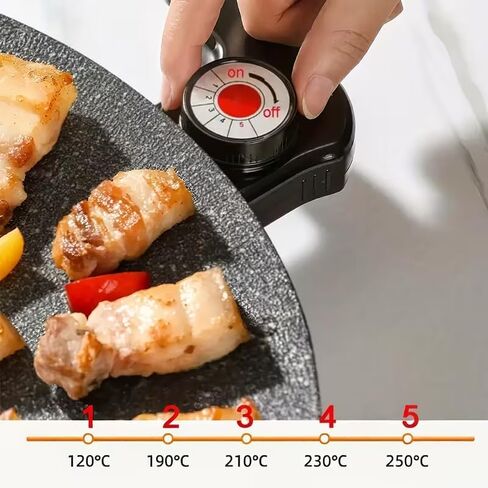 Indoor Grills Electric Smokeless Nonstick Electric Griddle for Indoor Use, Compact & Versatile Cooking for Steaks, Pancakes, and BBQ with 14-Inch Aluminum Cooking Surface in Kuwait