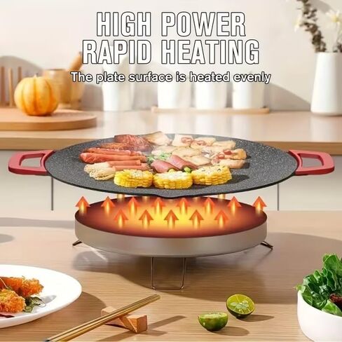 Indoor Grills Electric Smokeless Nonstick Electric Griddle for Indoor Use, Compact & Versatile Cooking for Steaks, Pancakes, and BBQ with 14-Inch Aluminum Cooking Surface in Kuwait