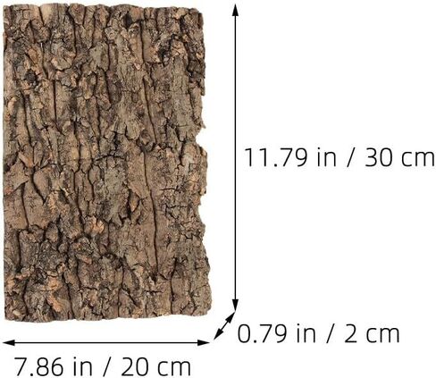 SHINEOFI 4pcs Reptile Bark Decor Wood,11. 8" X 7. 8" Cork Bark Background Natural Terrariums Background Cork Wood Habitat Tank Decoration for Bearded Dragon in Kuwait